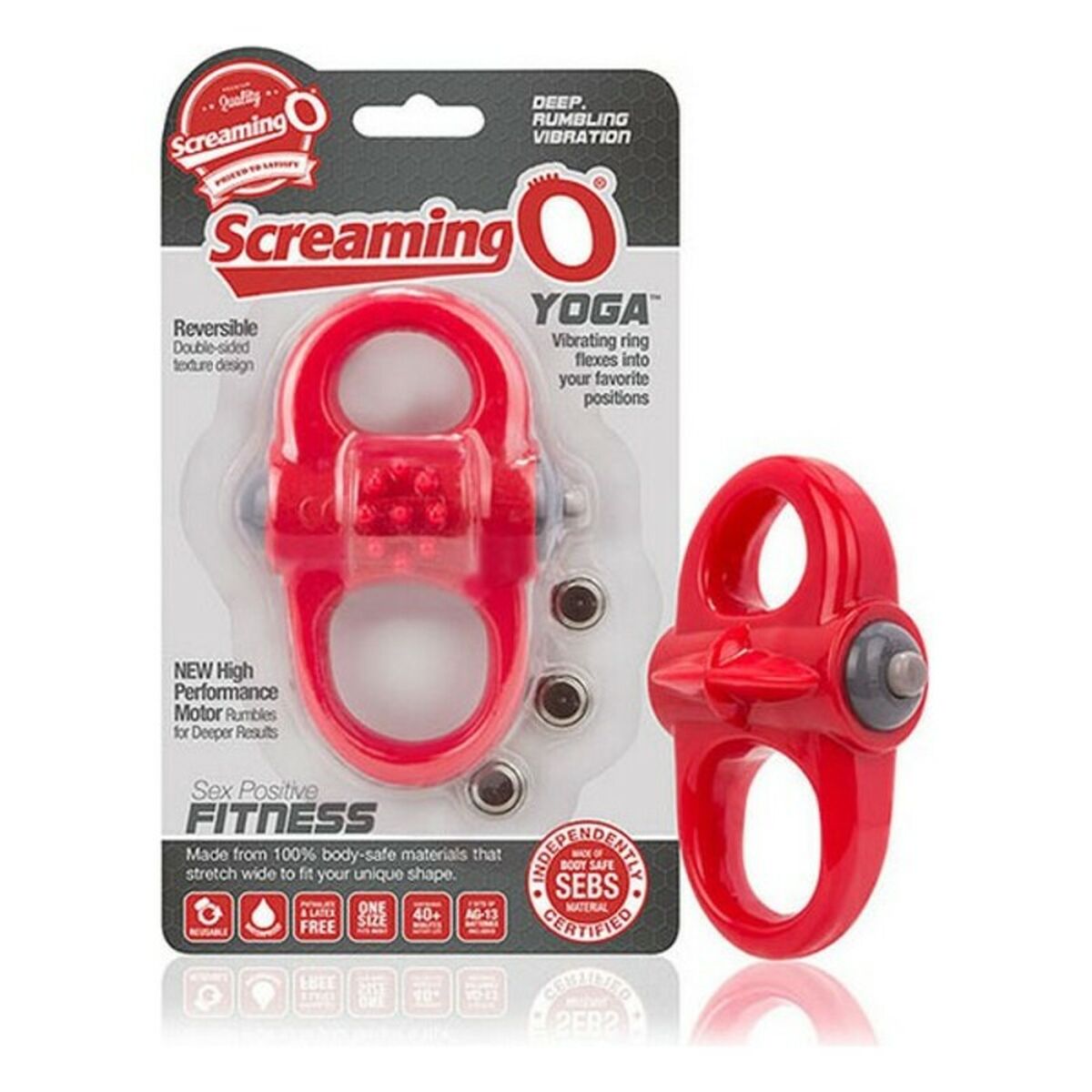 Vibrerende Kukkring The Screaming O Yoga Rød